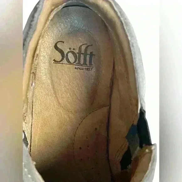 Sofft Britton II Hightop Leather Sneaker Gray Size 7M Smoke Suede Casual Comfort - Picture 7 of 8